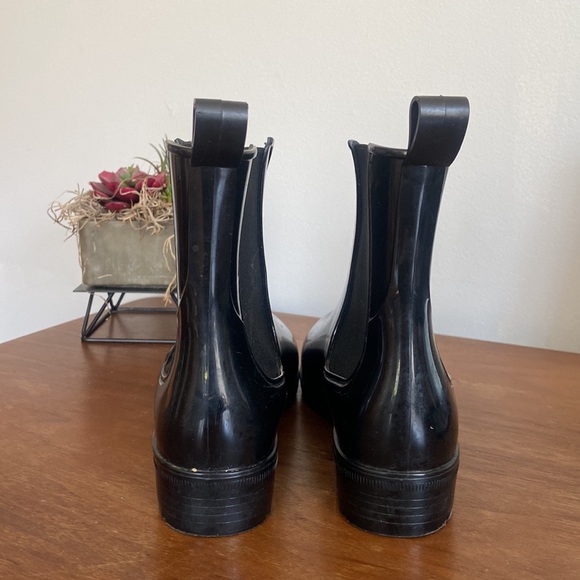 Nicole Miller Black Rain Boots - Size 7 - Picture 5 of 6